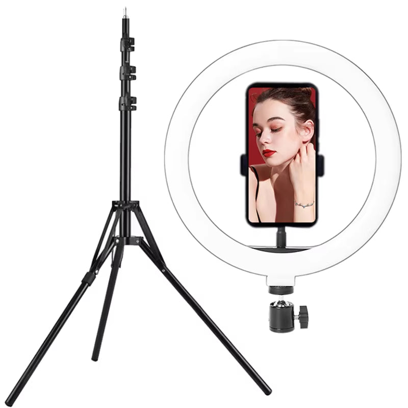 10 Inch Ring Light with Tripod Stand & Phone Holder