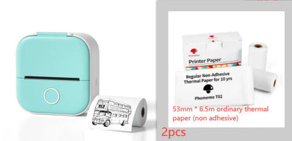 Portable Mini Thermal Label Printer Home Photo Printer Student Wrong Question Printer Bluetooth-Compatible Mini Label Printer Price Tag