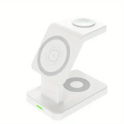 3 in 1 Magnetic Wireless Charger Stand for Iphone 15 14 13 12 Pro Max Apple Watch 1-8 Airpods Macsafe Fast Charging Station Dock