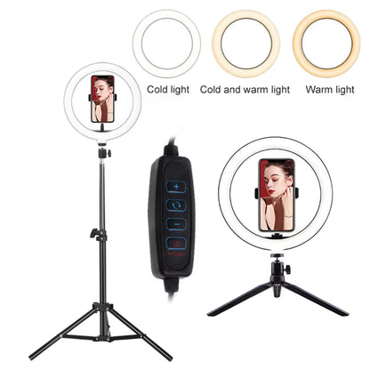 Ring Light 10In 13 in with Tripod Stand & Phone Holder Selfie Ring Light 26Cm Fill Light 33Cm Studio Lighting Kit for Tiktok