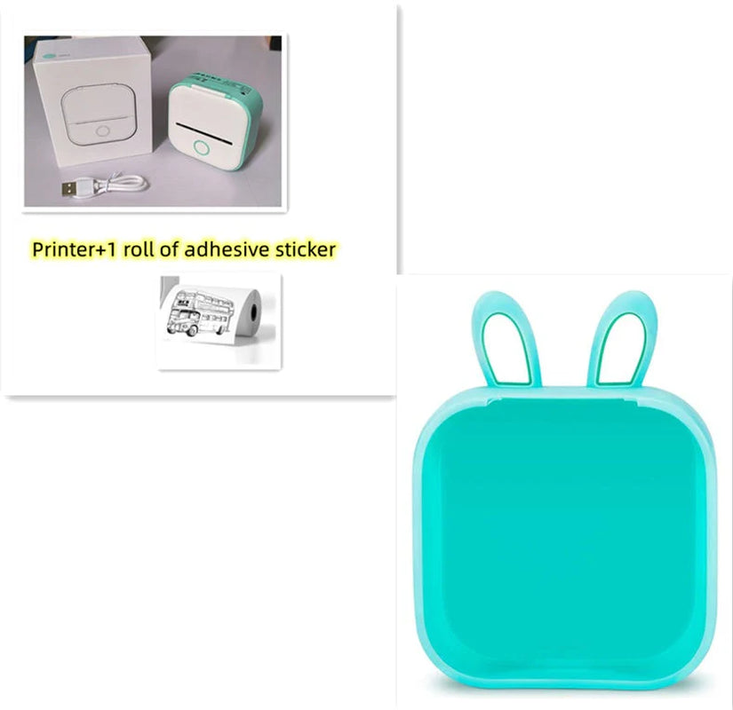 Portable Mini Thermal Label Printer Home Photo Printer Student Wrong Question Printer Bluetooth-Compatible Mini Label Printer Price Tag
