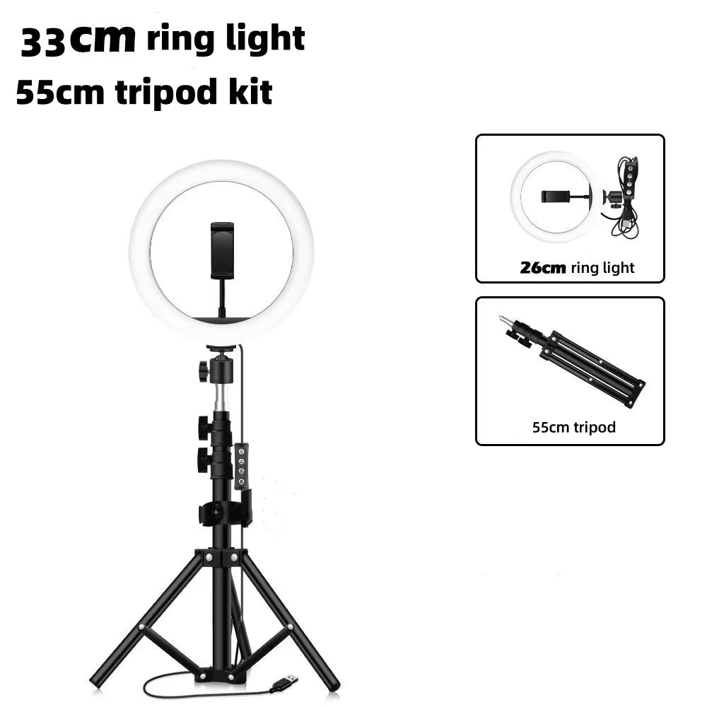 10 Inch Ring Light with Tripod Stand &amp; Phone Holder