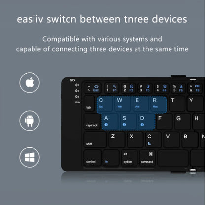 BOW Foldable Bluetooth Keyboard Rechargeable Wireless Keyboard Folding 2.4G Keyboard for Iphone Ipad Laptop Desktop