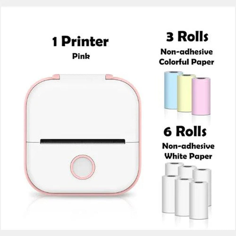 Portable Mini Thermal Label Printer Home Photo Printer Student Wrong Question Printer Bluetooth-Compatible Mini Label Printer Price Tag