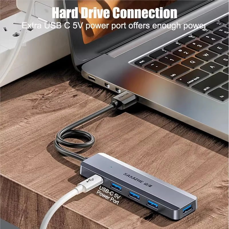 USB C HUB RJ45 PD 100W Adapter USB 3.0 5Gbps HUB USB HUB for Macbook Air Pro Ipad Laptop Desktop PC Adapter