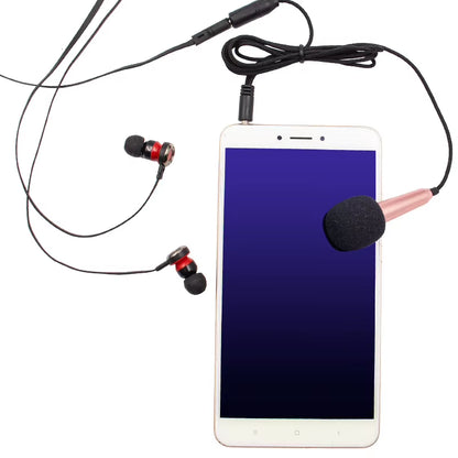 Portable 3.5Mm Stereo Studio Mic KTV Karaoke Mini Microphone for Smart Phone Laptop PC Desktop Handheld Audio Microphone