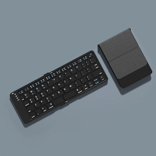 BOW Foldable Bluetooth Keyboard Rechargeable Wireless Keyboard Folding 2.4G Keyboard for Iphone Ipad Laptop Desktop