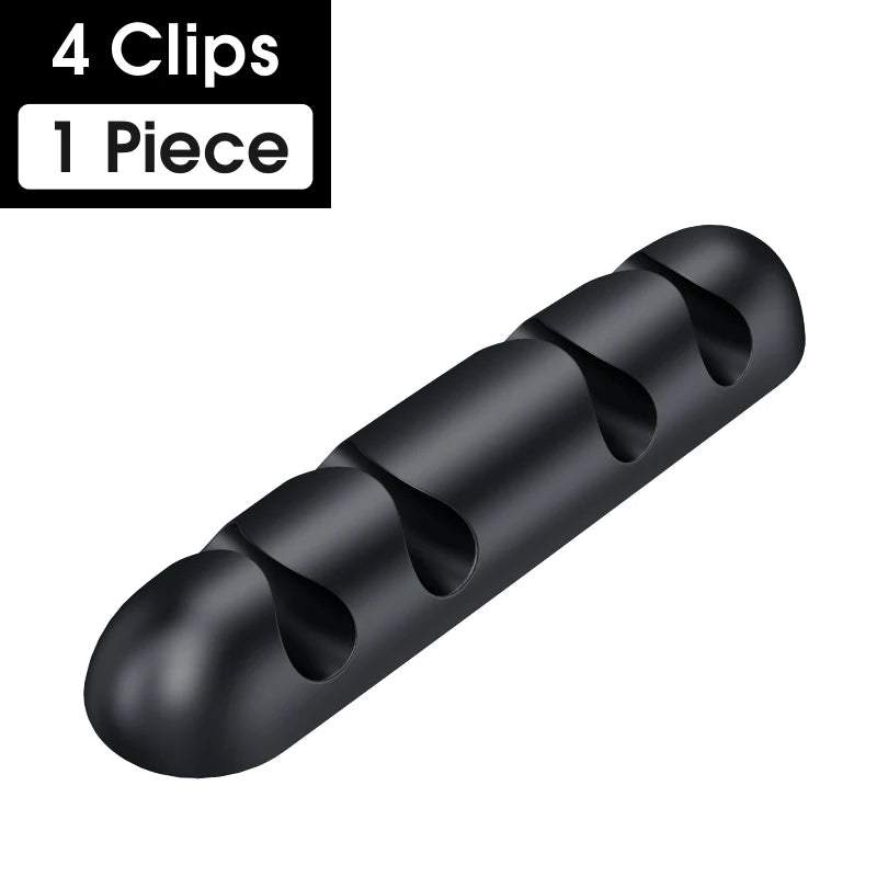 Cable Organizer Silicone USB Cable Winder Flexible Cable Management Clips Cable Holder for Mouse Headphone Earphone