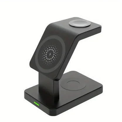 3 in 1 Magnetic Wireless Charger Stand for Iphone 15 14 13 12 Pro Max Apple Watch 1-8 Airpods Macsafe Fast Charging Station Dock