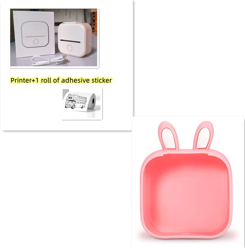 Portable Mini Thermal Label Printer Home Photo Printer Student Wrong Question Printer Bluetooth-Compatible Mini Label Printer Price Tag