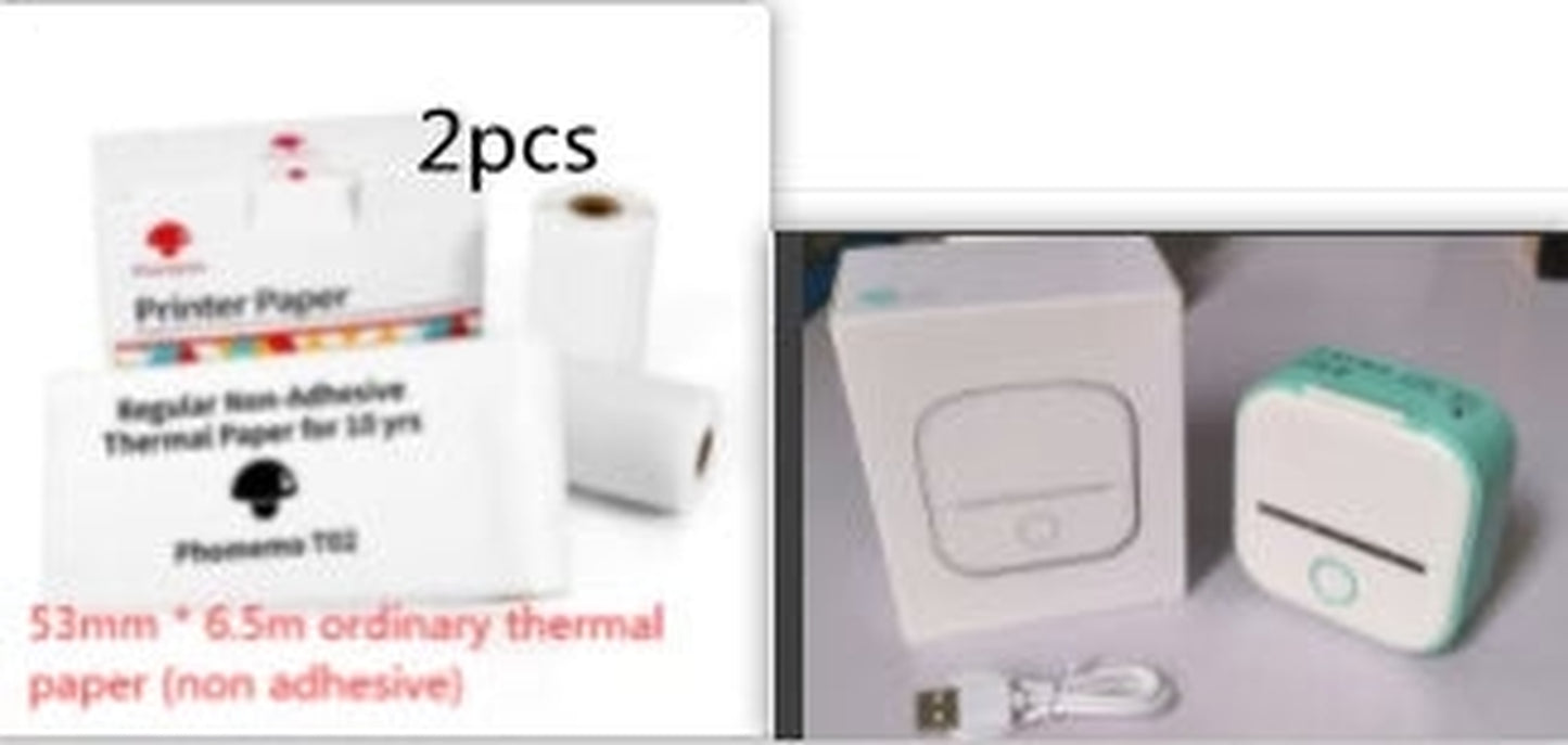 Portable Mini Thermal Label Printer Home Photo Printer Student Wrong Question Printer Bluetooth-Compatible Mini Label Printer Price Tag